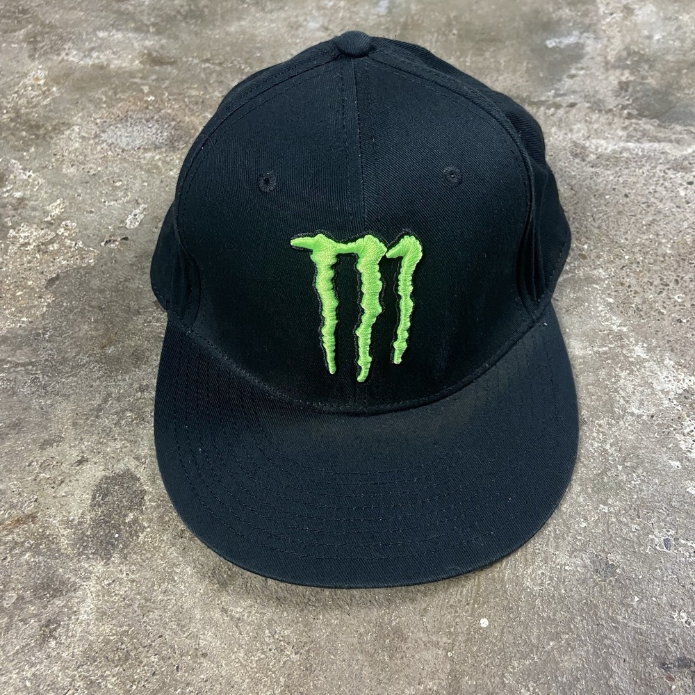 Vintage Y2K Monster Energy Cap Snap Back Adjustable Black Energy Drink Logo